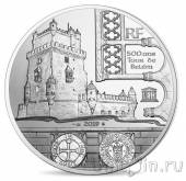 Франция 10 евро 2019 Башня Белен и Васко да Гама
