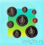 Бруней набор 8 монет 1994 10 лет независимости (в буклете)