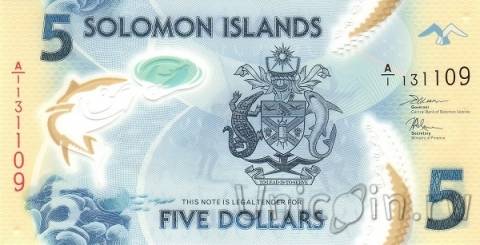 Соломоновы острова 5 долларов 2019