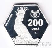Архипелаг Бисмарка 200 кина 2019 Попугай Какаду