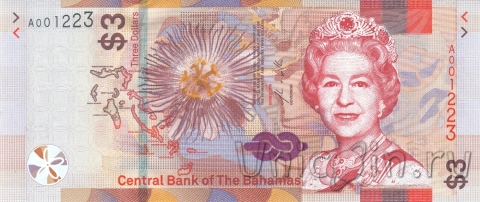 Багамские острова 3 доллара 2019