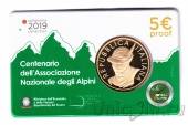 Италия 5 евро 2019 Альпини