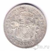 Испания 2 песеты 1879