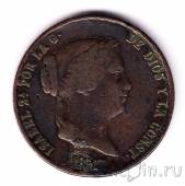 Испания 25 сентимо 1857