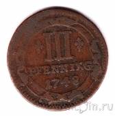 Германия (Епископство Мюнстер) 3 пфеннига 1748