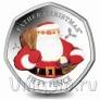 Гибралтар 50 пенсов 2018 Рождество (цветная, серебро)