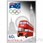 Австралия набор монета + марка 60 центов 2012 Олимпиада в Лондоне