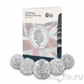 Великобритания набор 5 монет 2019 50 лет монете номиналом 50 пенсов