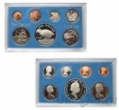 Новая Зеландия набор 7 монет 1982 (proof, в пластиковой коробке)