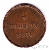 Гернси 4 дубля 1858