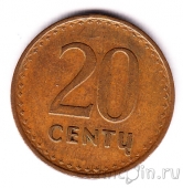 Литва 20 центов 1991