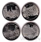 Гибралтар набор 4 монеты 1 крона 2010 Британия во время войны