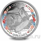 Брит. Виргинские о-ва набор 4 монеты 10 долларов 2019 Олимпиада в Токио (серебро, цветные)	