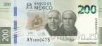 Мексика 200 песо 2019 25 лет автономии Банка Мексики