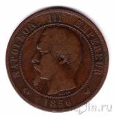 Франция 10 сантимов 1856 (W)