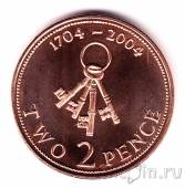 Гибралтар 2 пенса 2004 (300 лет захвата Гибралтара)