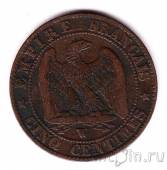 Франция 5 сантимов 1856 (W)