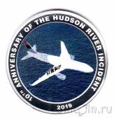 Острова Кука 1 доллар 2019 Аварийная посадка A320 на Гудзон