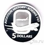 Австралия 5 долларов 2010 Пассажирский самолёт Boeing 747