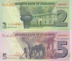 Зимбабве 2 и 5 долларов 2016