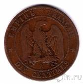 Франция 10 сантимов 1854 (B)