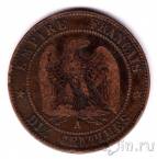Франция 10 сантимов 1856 (A)