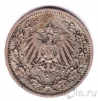 Германская Империя 1/2 марки 1907 (A)