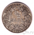 Германская Империя 1/2 марки 1907 (A)