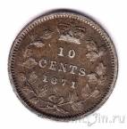 Канада 10 центов 1871