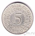 ФРГ 5 марок 1958 (D)