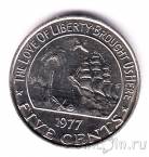 Либерия 5 центов 1977