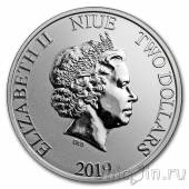 Ниуэ 2 доллара 2019 Дональд Дак