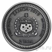 Самоа 2 тала 2019 Морской конек (антик финиш)