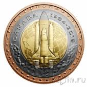 Канада 25 центов 2019 Первый канадец в космосе
