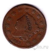 США 1 цент 1833