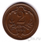 Австрия 2 геллера 1894