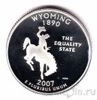 США 25 центов 2007 Wyoming (S, серебро)