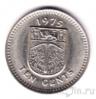 Родезия 10 центов 1975