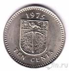 Родезия 10 центов 1975
