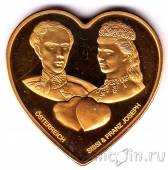 Конго 5 франков 2005 Франц Иосиф I и его супруга