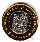 Андорра пробный 1 евро 2003