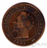 Франция 10 сантимов 1853 (D)