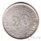 Китай (Квантунг) 20 центов 1912-1924