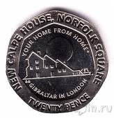 Гибралтар 20 пенсов 2018 Дом Гибралтара в Лондоне