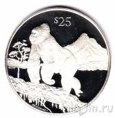 Британские Виргинские о-ва 25 долларов 1993 Горилла