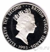 Британские Виргинские о-ва 25 долларов 1993 Снежный барс