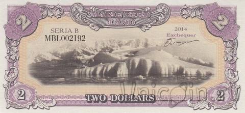 Земля Мэри Бэрд 2 доллара 2014