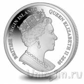 Британские Виргинские острова 1 доллар 2020 Корабль Мейфлауэр