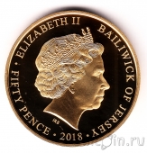 Джерси 50 пенсов 2018 Королевские военно-воздушные силы, 100 лет (2)