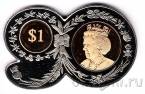 Британские Виргинские острова 1 доллар 2016 Монета в форме цифры 
